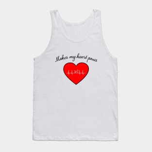 My Dog Makes my Heart Paws Tank Top